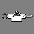 Key Clip W/ Key Ring & Dolphin (Silhouette) Key Tag